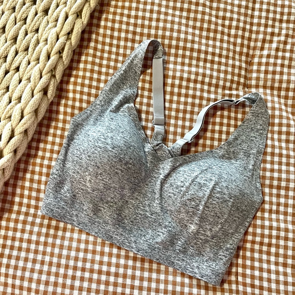 Soma Enbliss Racerback Bralette Large Heather Gray